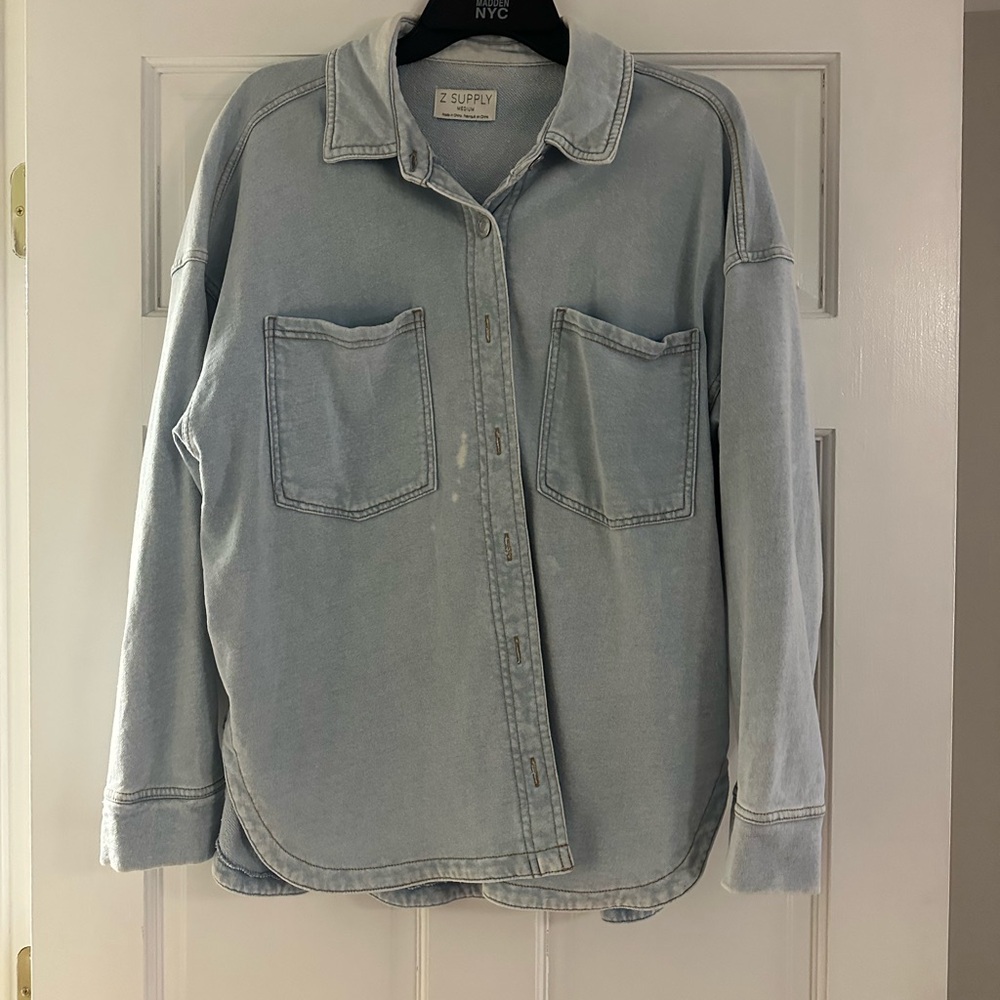 Z Supply ALL DAY KNIT DENIM JACKET